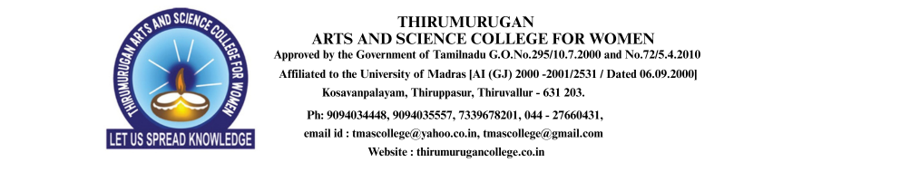 Thirumurugan Arts And Science College For Women Banner